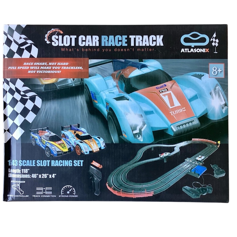 ALTASONIX Slot Car Race Track 1:43 Scale | 4 Cars